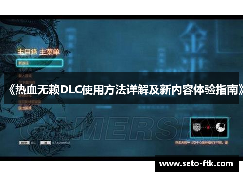 《热血无赖DLC使用方法详解及新内容体验指南》